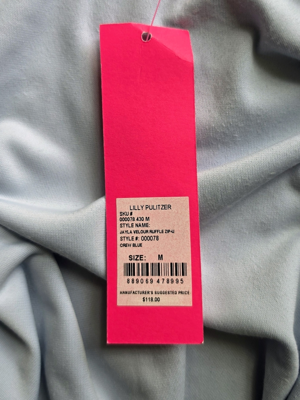 NWT Lilly Pulitzer Pale Blue Velour Jacket & Sweatpant Set - Picture 8 of 16